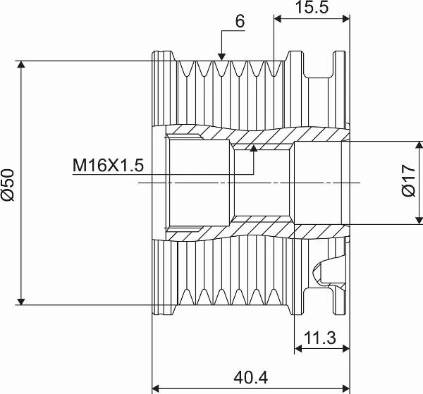 VALEO 588020 - Koło pasowe alternatora