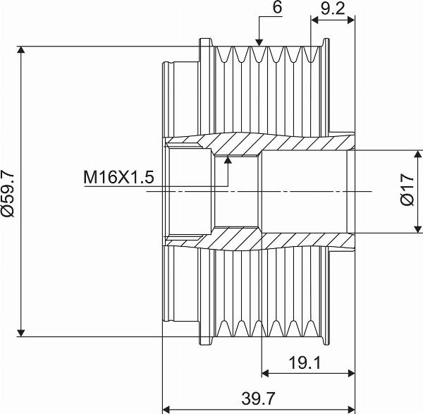 VALEO 588021 - Koło pasowe alternatora