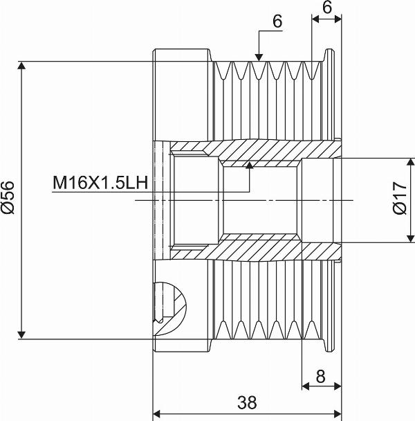 VALEO 588022 - Koło pasowe alternatora