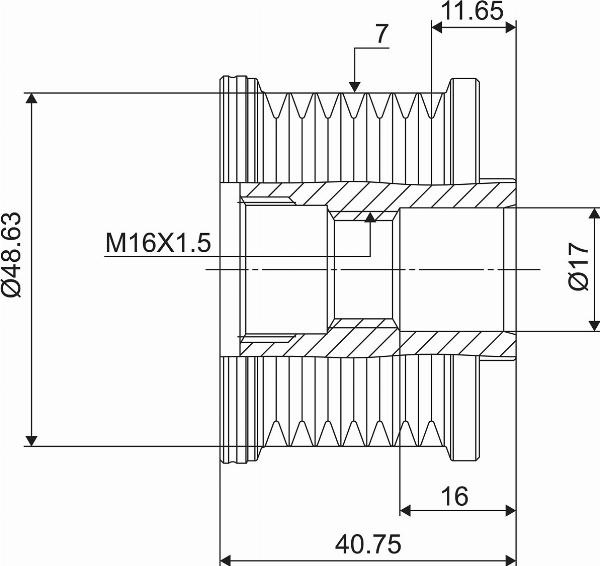 VALEO 588027 - Koło pasowe alternatora