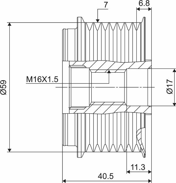 VALEO 588079 - Koło pasowe alternatora