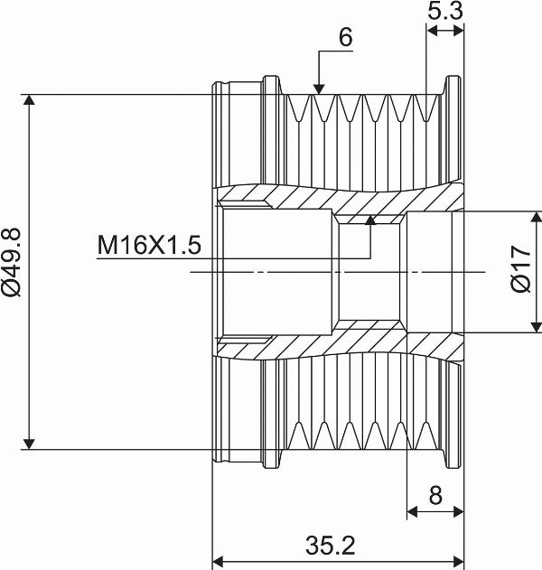 VALEO 588078 - KOŁO PASOWE ALTERNATORA DB