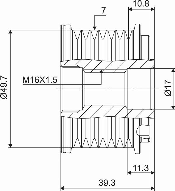 VALEO 588072 - Koło pasowe alternatora