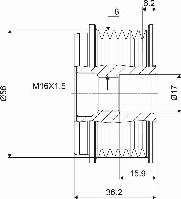 VALEO 588077 - Koło pasowe alternatora