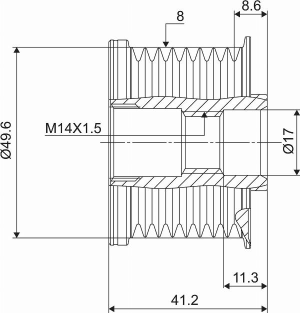 VALEO 588101 - Koło pasowe alternatora