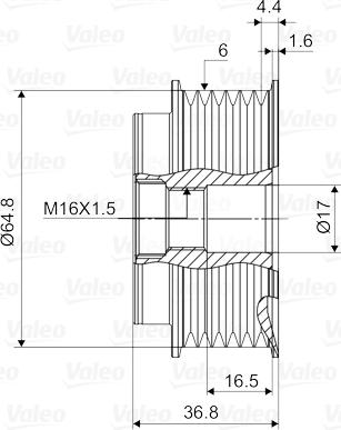 VALEO 588107 - Koło pasowe alternatora