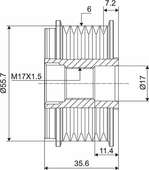 VALEO 588118 - Koło pasowe alternatora