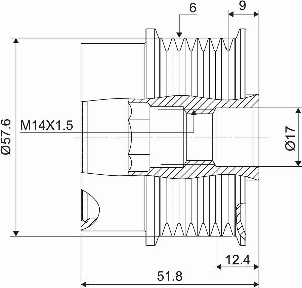VALEO 588131 - Koło pasowe alternatora