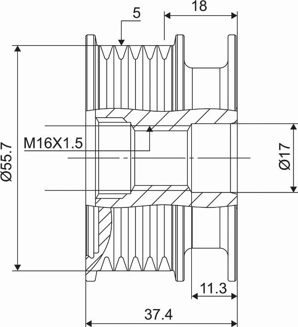 VALEO 588122 - Koło pasowe alternatora