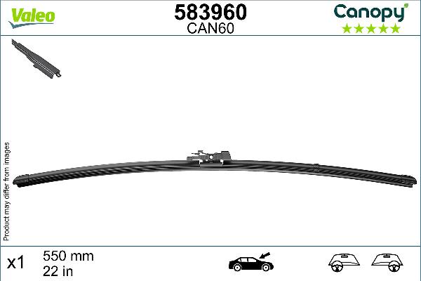 VALEO 583960 - Pióra wycieraczek
