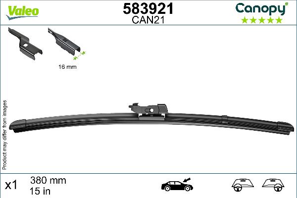 VALEO 583921 - PIÓRO WYCIERACZKI 380MM CANOPY