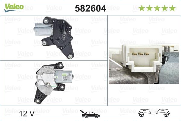 VALEO 582604 - Silnik wycieraczek