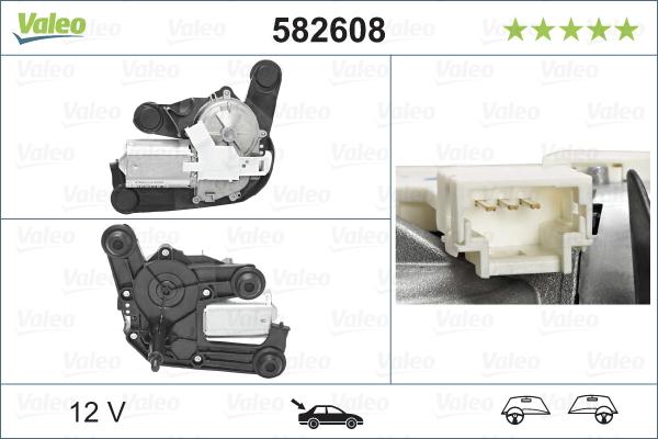 VALEO 582608 - Silnik wycieraczek