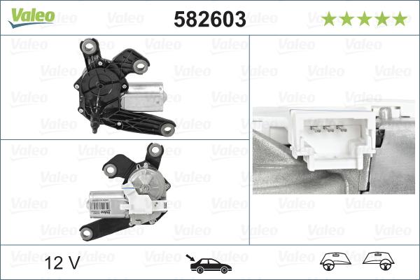 VALEO 582603 - Silnik wycieraczek