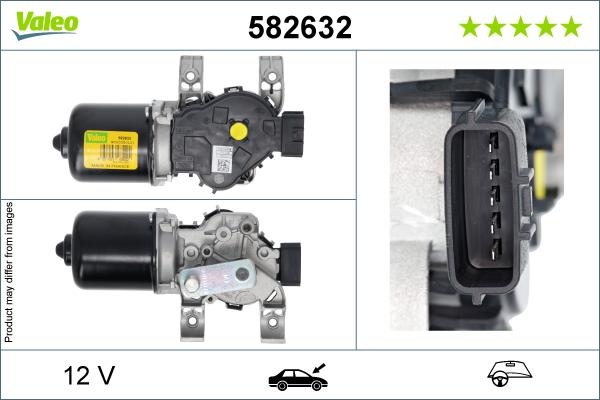 VALEO 582632 - SILNIK WYCIERACZEK RENAULT TWINGO III 09.14-> PRZÓD