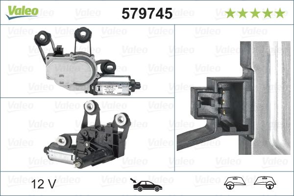 VALEO 579745 - SILNIK WYCIERACZEK LAND ROVER FREELANDER 2 10.06-10.14 TYŁ