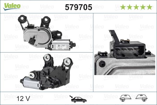 VALEO 579705 - SILNIK WYCIERACZEK AUDI A4 11.07-05.16 TYŁ