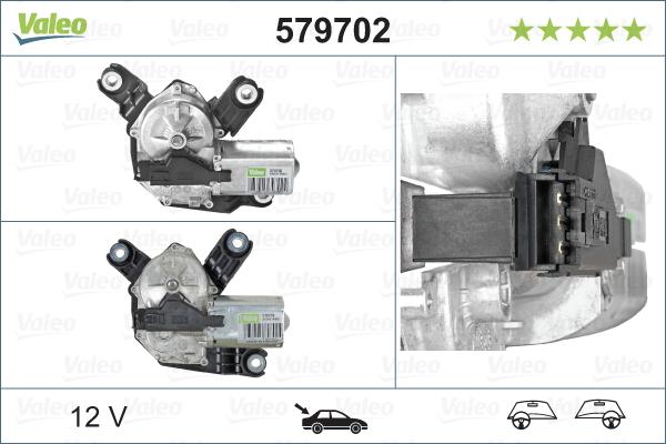 VALEO 579702 - SILNIK WYCIERACZEK OPEL ZAFIRA B 07.05-04.15 TYŁ