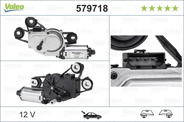 VALEO 579718 - SILNIK WYCIERACZEK SEAT EXEO 12.08-05.13 TYŁ