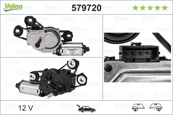 VALEO 579720 - SILNIK WYCIERACZEK SEAT IBIZA IV 03.08-05.15 TYŁ