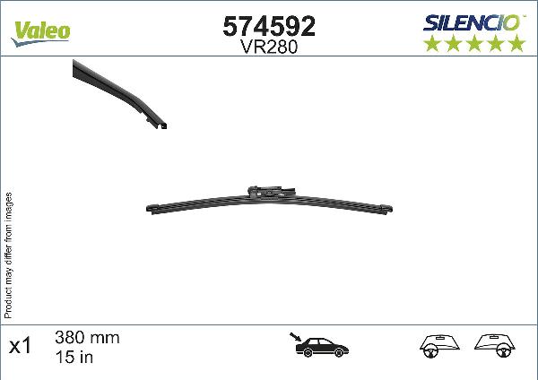 VALEO 574592 - PIÓRO WYCIERACZKI SILENCIO LAND ROVER RANGE ROVER SPORT 04.13-> TYŁ