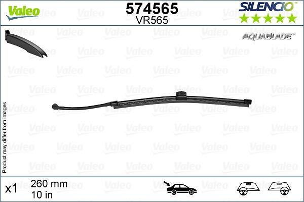 VALEO 574565 - PIÓRO WYCIERACZKI 260MM SILENCIO VOLVO V60 II 02.18- TYŁ