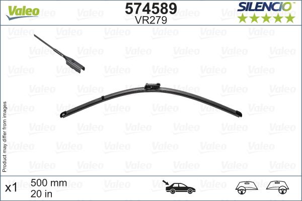VALEO 574589 - PIÓRO WYCIERACZKI SILENCIO INSIGNIA B 03.17-> TYŁ KPL.