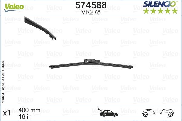 VALEO 574588 - PIÓRO WYCIERACZKI SILENCIO OPEL VIVARO. FIAT TALENTO 06.14-> TYŁ KPL.