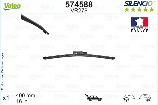 VALEO 574588 - PIÓRO WYCIERACZKI SILENCIO OPEL VIVARO. FIAT TALENTO 06.14-> TYŁ KPL.