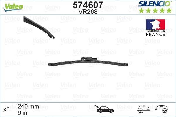 VALEO 574607 - Pióra wycieraczek