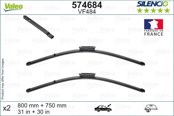 VALEO 574684 - PIÓRO WYCIERACZKI 800-750 AEROTWIN 2 SZT.