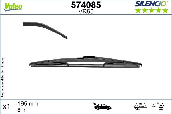 VALEO 574085 - PIÓRO WYCIERACZKI 200MM SILENCIO LEXUS CT. TOYOTA AURIS 10.06- TYŁ