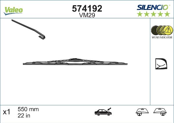 VALEO 574192 — Pióro wycieraczki