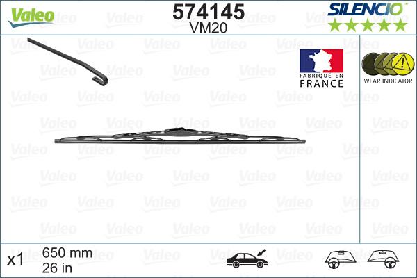 VALEO 574145 - PIÓRO WYCIERACZKI 650MM