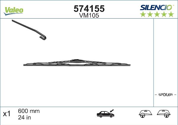 VALEO 574155 — Pióro wycieraczki