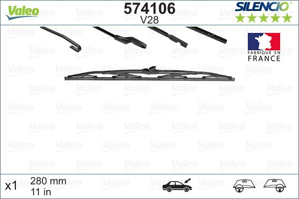 VALEO 574106 - PIÓRO WYCIERACZKI 280MM 1 SZT.