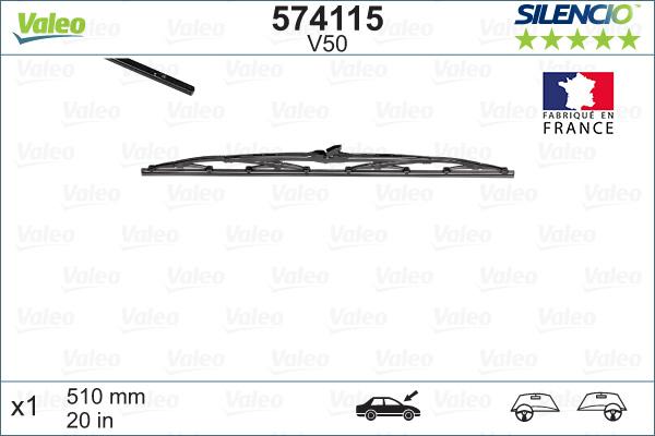 VALEO 574115 - PIÓRO WYCIERACZKI 510MM 1 SZ.