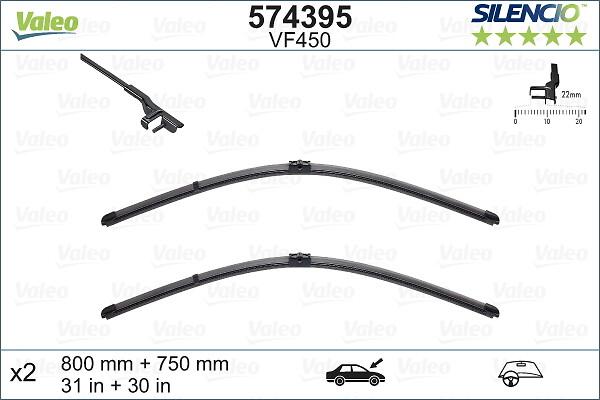 VALEO 574395 - PIÓRO WYCIERACZKI 800-750MM CITROEN C4