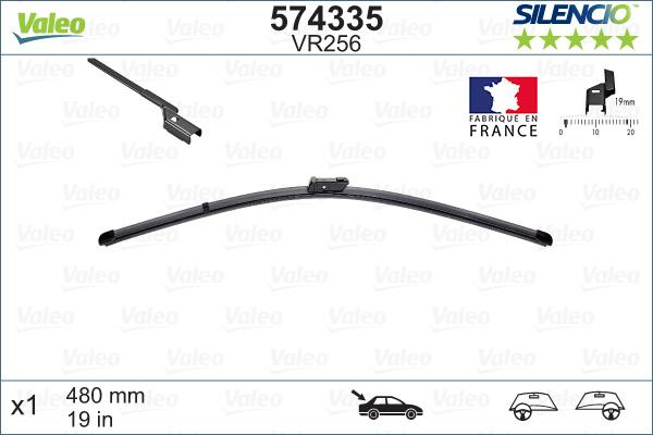 VALEO 574335 - PIÓRO WYCIERACZKI 480MM SILENCIO XTRM VM256 TYŁ