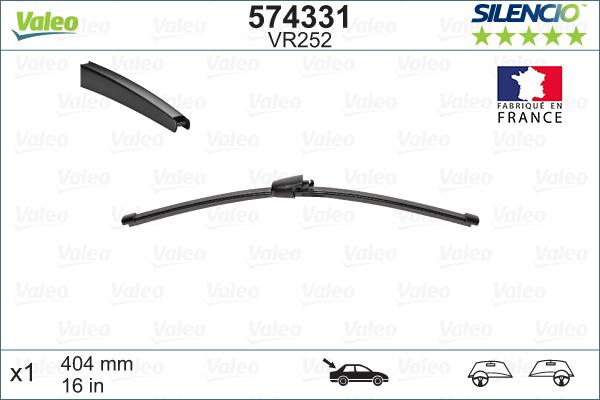 VALEO 574331 - PIÓRO WYCIERACZKI 405MM TYŁ SILENCIO XTR