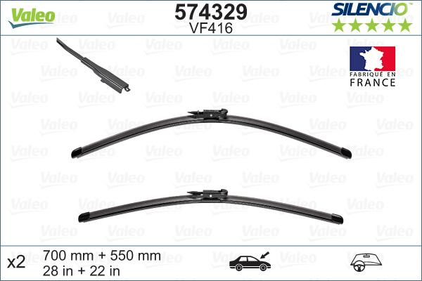 VALEO 574329 - PIÓRO WYCIERACZKI 700-550MM