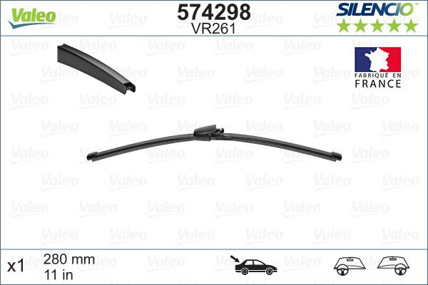 VALEO 574298 - WYCIERACZKI 280MM VALEO-1SZT.-SILEN.XTRM