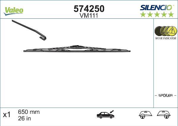 VALEO 574250 — Pióro wycieraczki