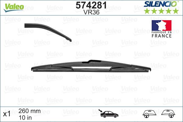 VALEO 574281 - PIÓRO WYCIERACZKI 260MM