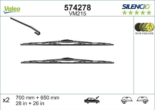 VALEO 574278 — Pióro wycieraczki