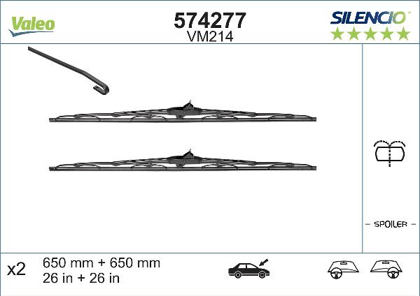 VALEO 574277 — Pióro wycieraczki