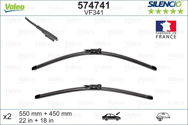 VALEO 574741 - WYCIERACZKI 555-455MM VALEO-2SZT.-SILENC