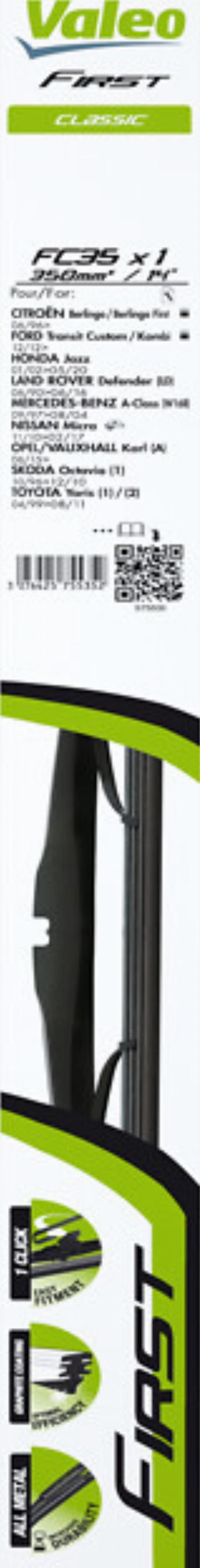 VALEO 575535 - PIÓRO WYCIERACZKI 350MM FIRST STANDARD 1 SZT. SZKIELETOWA