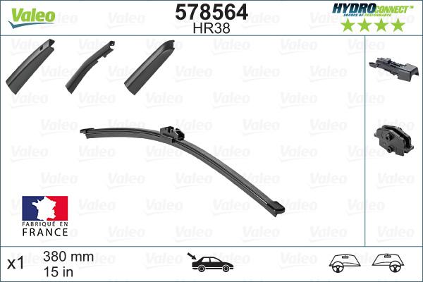 VALEO 578564 - Pióra wycieraczek