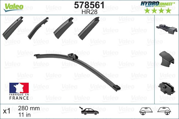 VALEO 578561 - WYCIERACZKI 280 MM VALEO VW 05-